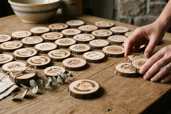 Cadeaux d'Invités : Personnaliser des Rondins de Bois Gravés