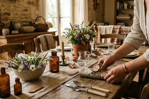 Décoration de Table Champêtre : Les Indispensables